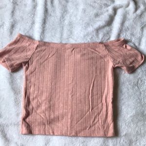 Off the shoulder crop top shirt